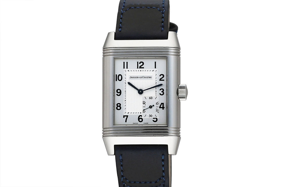 2000's Jaeger LeCoultre Grande Reverso 8 Day Stainless Steel Wrist Watch Ref. 240.8.14