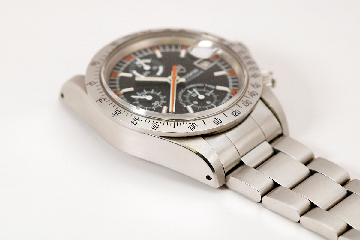 Tudor 94300, Black Exotic Dial. Photo: Matthew Bain. · Photo: Matthew Bain · © Matthew Bain · Source: https://www.matthewbaininc.com/product-page/tudor-big-block-exotic-black-monte-carlo-dial