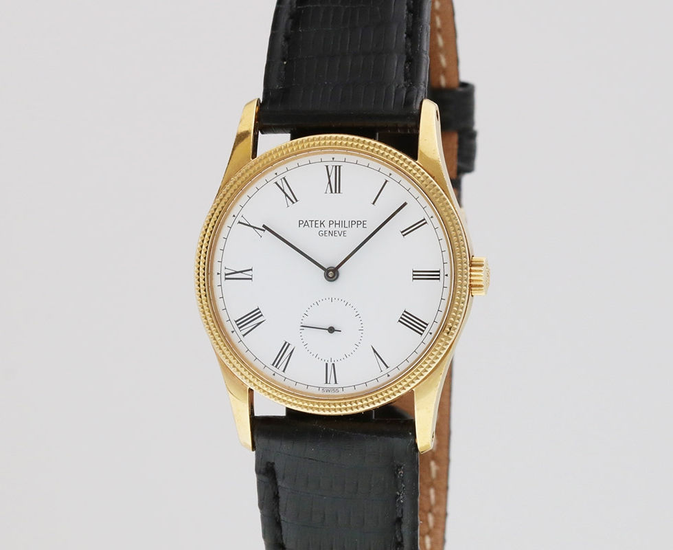 1991 Patek Philippe Calatrava Ref. 3796J 18K Yellow Gold Wrist Watch