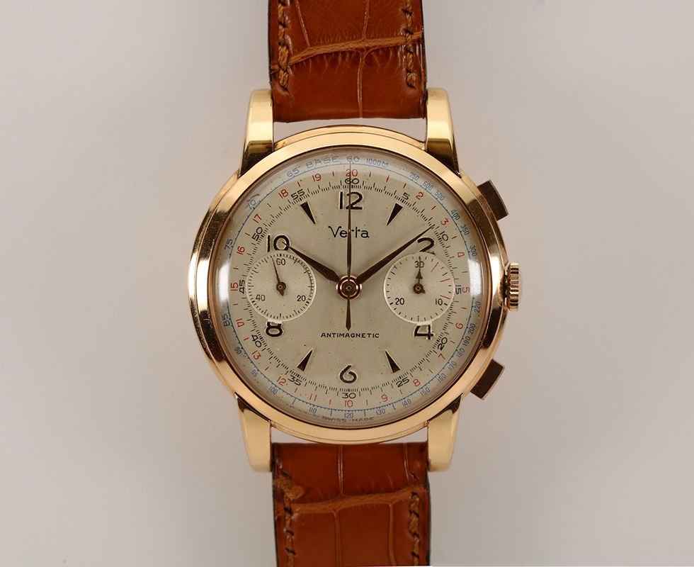 1940's Vetta Pink Gold Vintage Chronograph Ref. 1903 1
