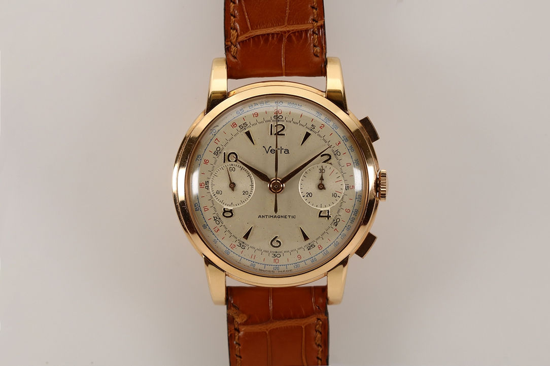 1940's Vetta Pink Gold Vintage Chronograph Ref. 1903 1