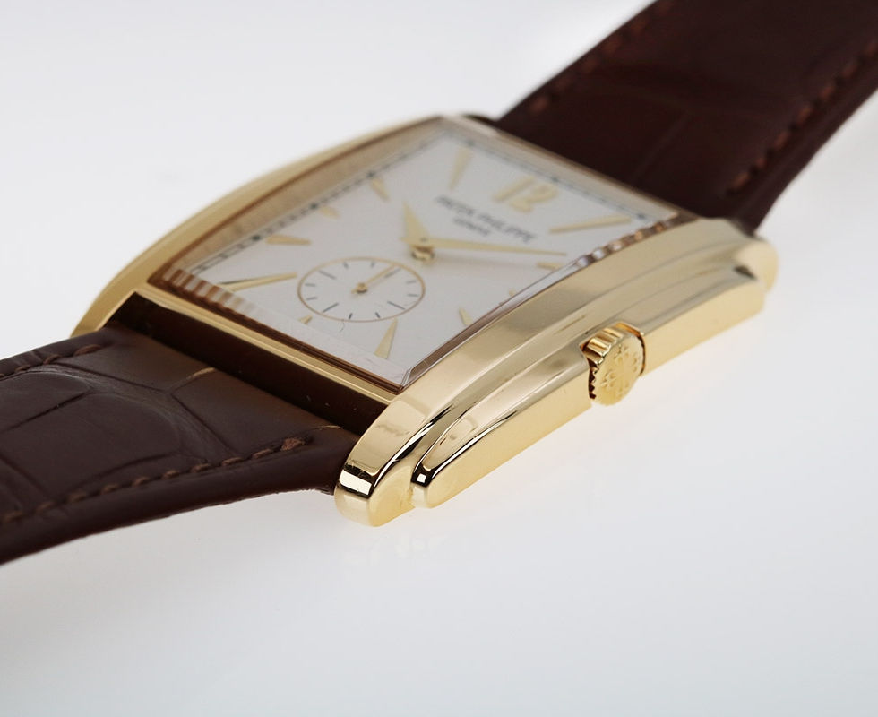 2012 Patek Philippe Gondolo 18K Yellow Gold Rectangular Wrist Watch Ref. 5124J