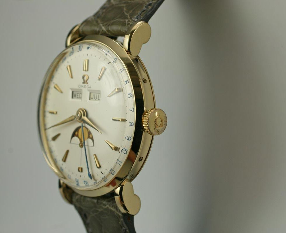 Omega 14K Gold Triple Date Moon-Phase Ref. 2473