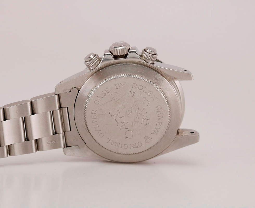 Case Back Of 1971 Tudor Oysterdate 'Homeplate' Chronograph Ref. 7031/0