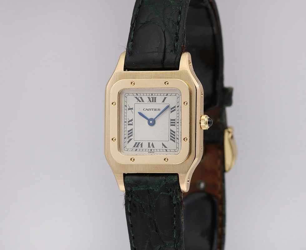 1994 Cartier Ladies Santos Dumont Gold Wrist Watch