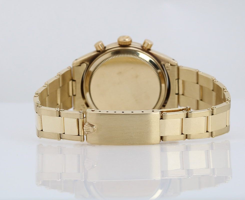 Back Of 1965 Rolex 14K Yellow Gold Chronograph Ref. 6238