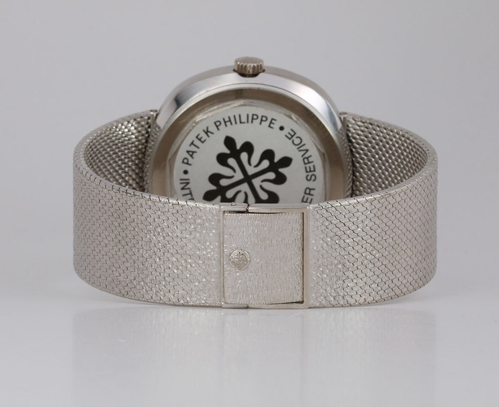 Back Of 1973 Patek Philippe Beta 21 White Gold Wrist Watch Ref. 3597 1