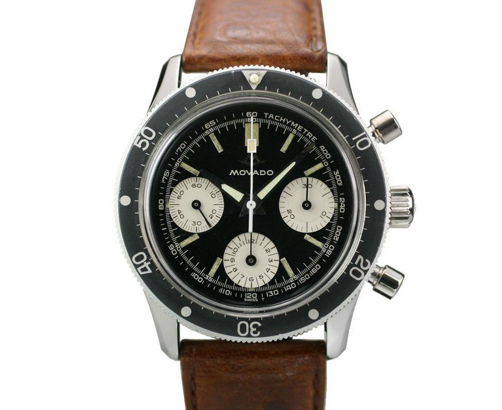 1960's Movado Chronograph Super Sub-Sea Chronograph Wrist Watch