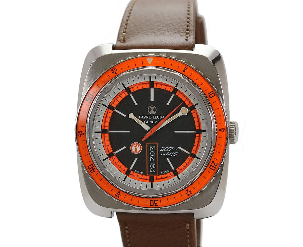 Favre-Leuba Deep Blue Duomatic ref 59973 Vintage Dive Watch