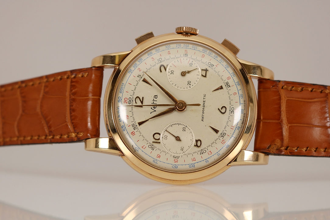 1940's Vetta Pink Gold Vintage Chronograph Ref. 1903 1