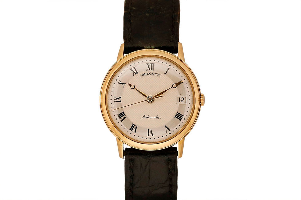 1970's Breguet Gold Automatic Date Rare Vintage Wrist Watch
