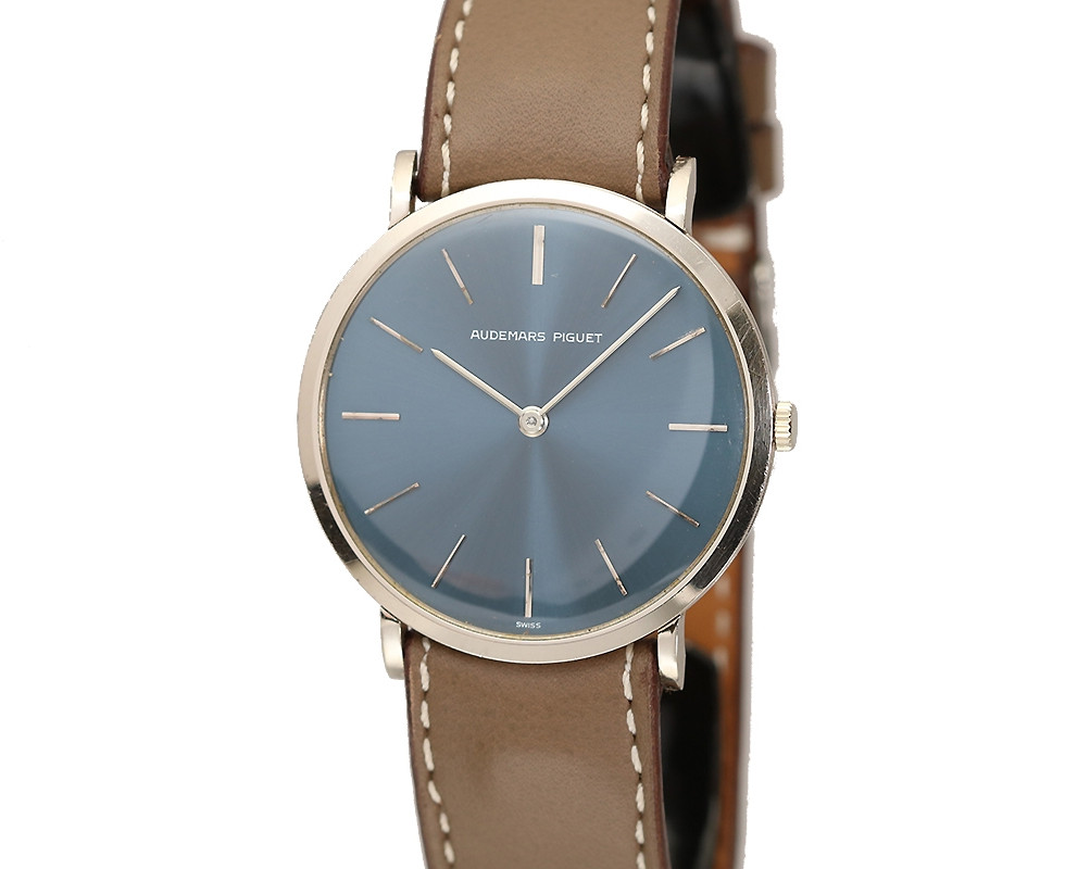 Audemars Piguet 18kt White Gold Blue Dial Vintage Dress Watch