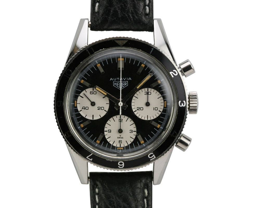 1970's Heuer Autavia Chronograph Vintage Wrist Watch
