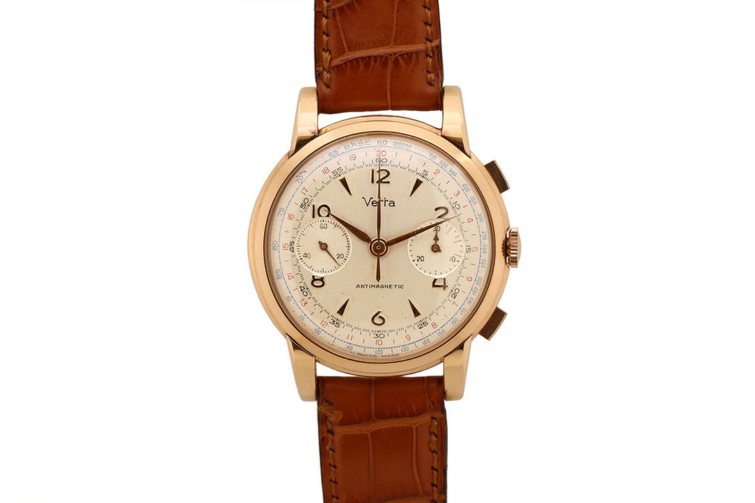1940's Vetta Pink Gold Vintage Chronograph Ref. 1903 1