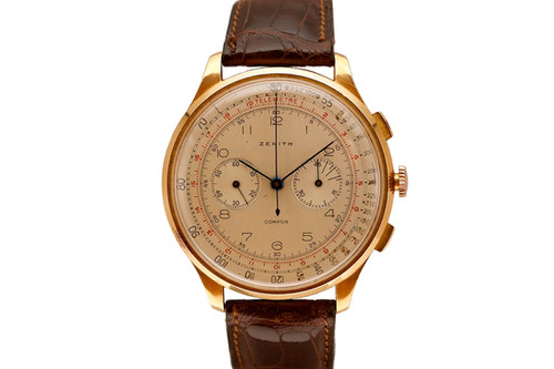 Zenith Compur, 18K Gold Oversized Vintage Chronograph Ref