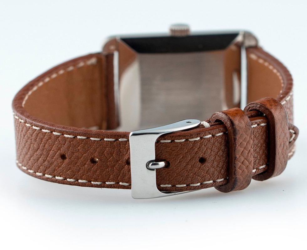 Back Of 1955 Very Rare Patek Philippe Rectangular Platinum Dress Watch Ref. 2488