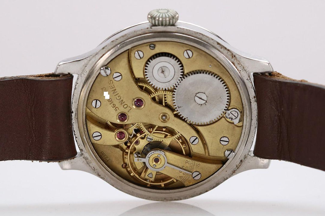 Caliber 17.26 Movement in 1938 Longines Military-Style Watch Ref 4092
