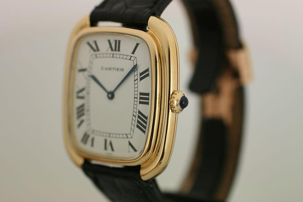Cartier Paris Ellipse Gold Crown Side