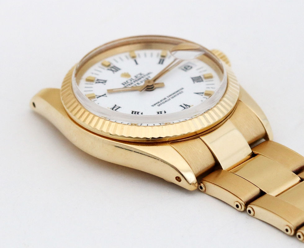 1979 Rolex 18kt Yellow Gold Mid-Size Datejust Wrist Watch Ref. 6827