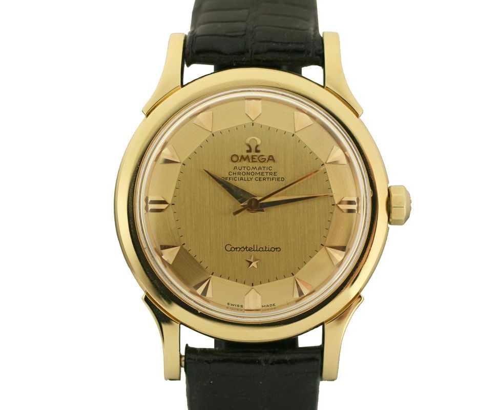 1960s Omega Constellation in 18k yellow gold with two-tone pie-pan dial Ref. 2850 2853SC