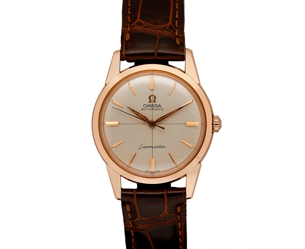 1960's Minty Pink Gold Omega Seamster