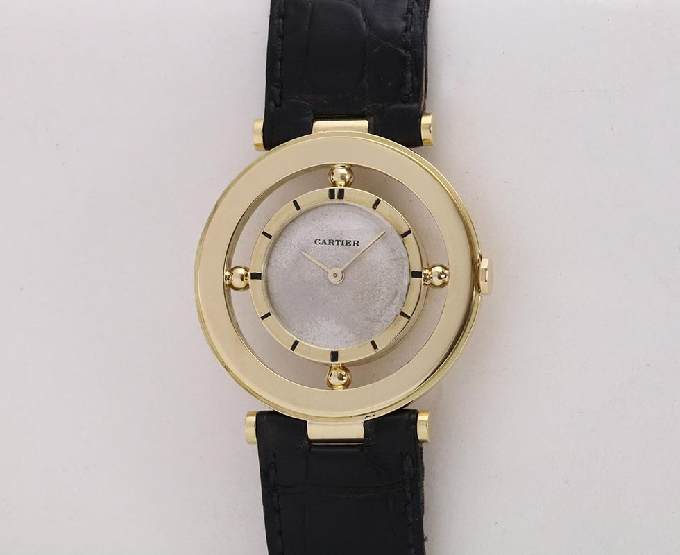 Vintage 18kt Yellow Gold Cartier watch known as “The Helm”.
