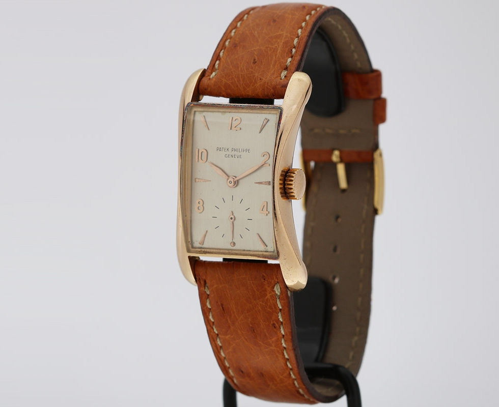 1952 Patek Philippe 18K Rose Gold 'Golden Banana' Vintage Wrist Watch Ref. 2442