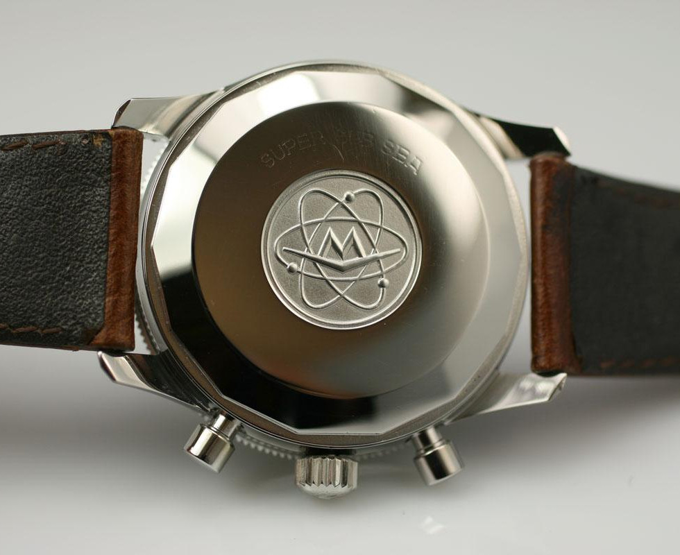 Case Back Of 1960's Movado Chronograph Super Sub-Sea Chronograph Wrist Watch