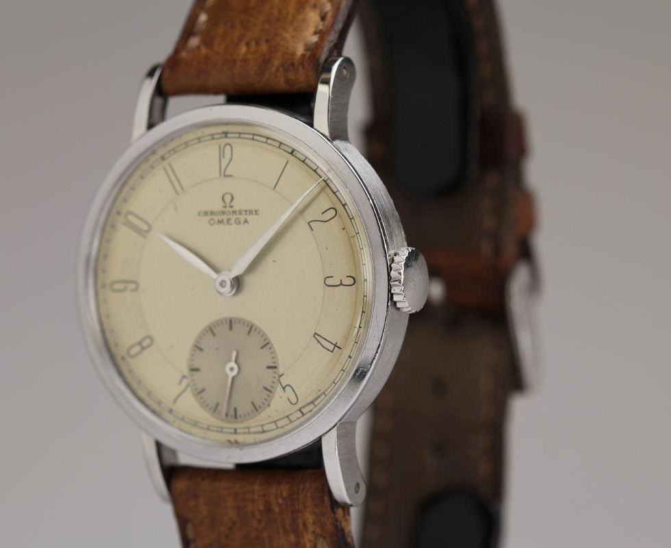 1941 Stainless Steel Omega Chronometre Ref 2364