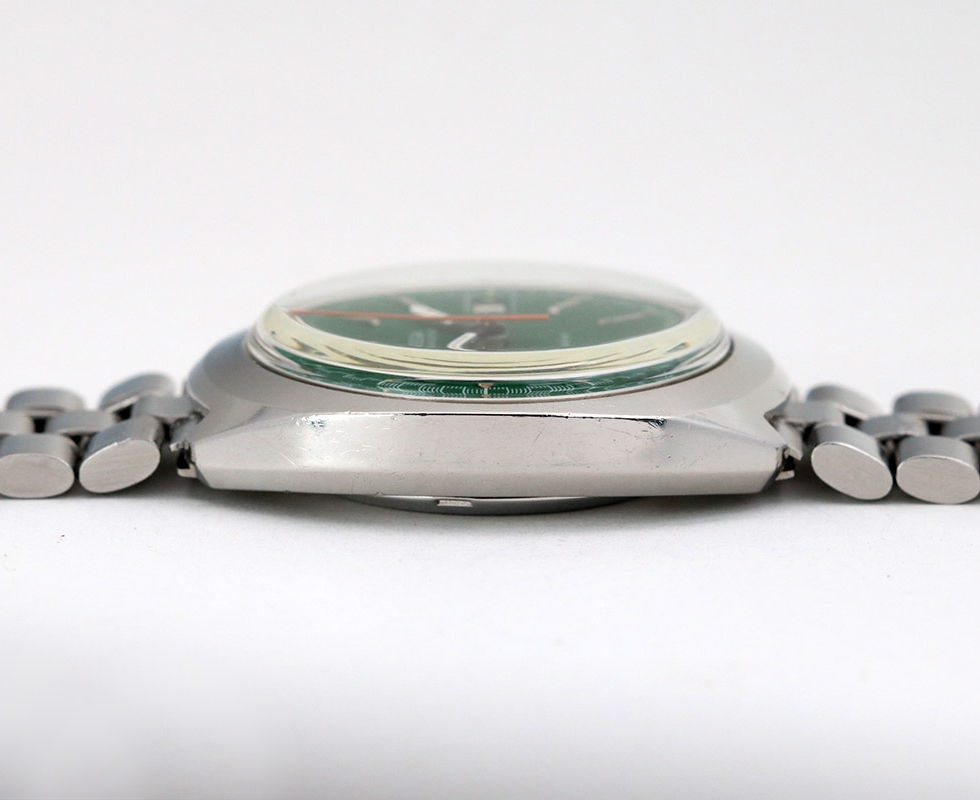 Side Of 1969 Omega Stainless Steel Chronostop Stainless Steel Wrist Watch Ref. 146.009