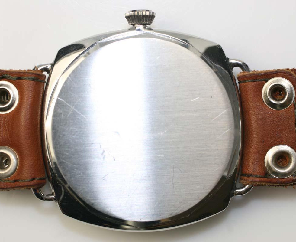 Case Back Of 1970's Vintage Panerai Ref. 3646 California Dial Wrist Watch With Rolex Cal. 618