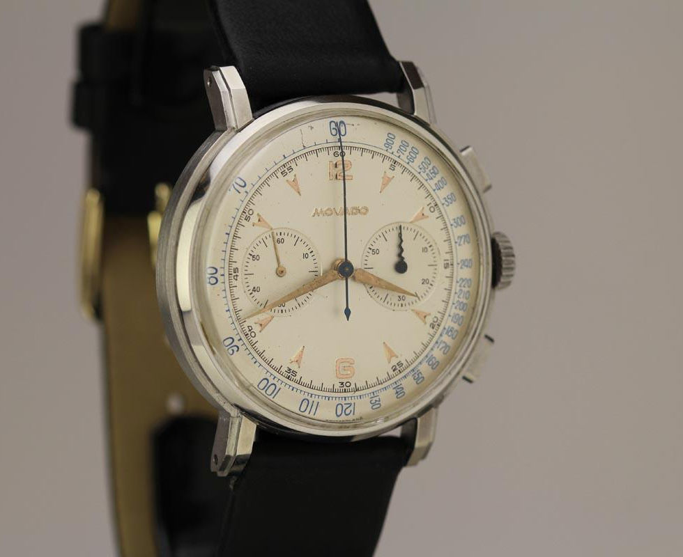 1950's Stainless Steel Movado Chronograph