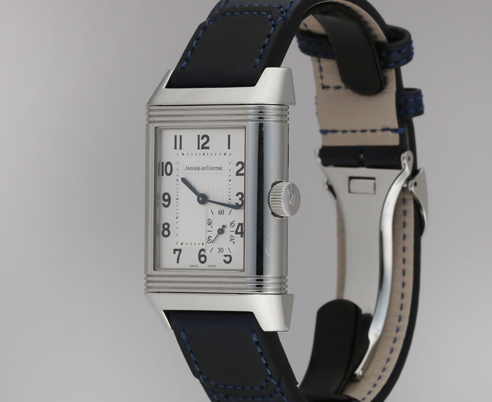 2000's Jaeger LeCoultre Grande Reverso 8 Day Stainless Steel Wrist Watch Ref. 240.8.14