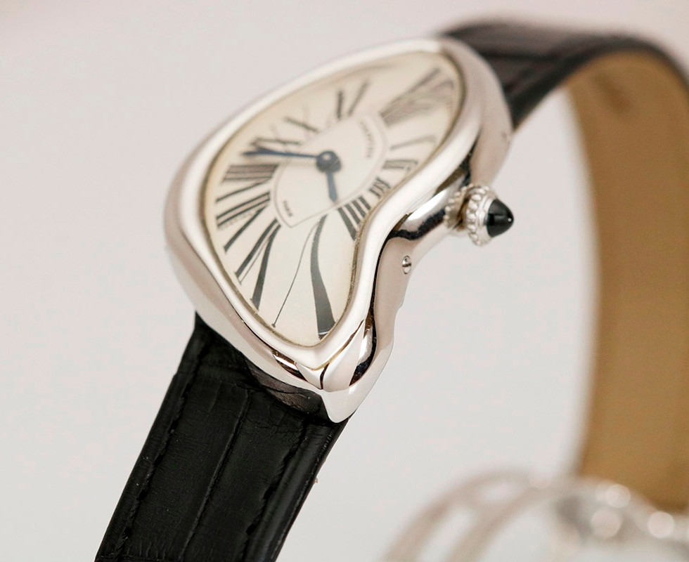 1991 Cartier Crash Platinum Wrist Watch Bottom