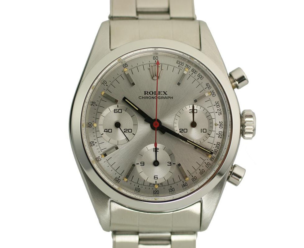 1963 Rolex Chronograph Ref. 6238 watch worn by George Lazenby as James Bond in the 1969 film On Her Majestys Secret Service