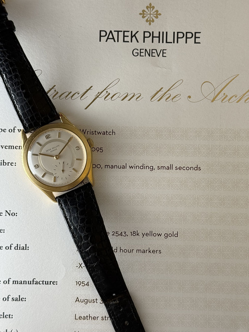 Patek Philippe reference 2543 on Extract from the Archives