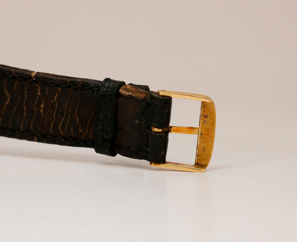 Buckle On 1970's Breguet Gold Automatic Date Rare Vintage Wrist Watch