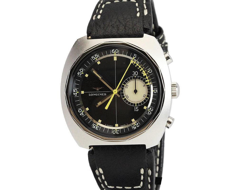 1970's Longines Nonius Chronograph Stainless Steel Wrist Watch Ref. 8225-1