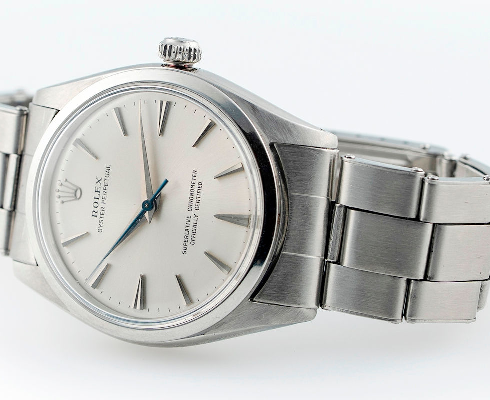 Rolex Oyster Perpetual Stainless Steel Wrist Watch Ref. 1002 Circa 1960