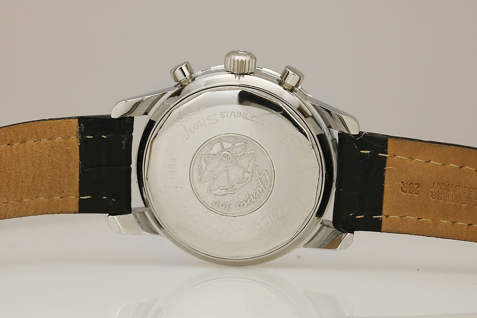 1960's Enicar Jet Graph Ref. 072-02-02 Stainless Steel Chronograph GMT Case Back