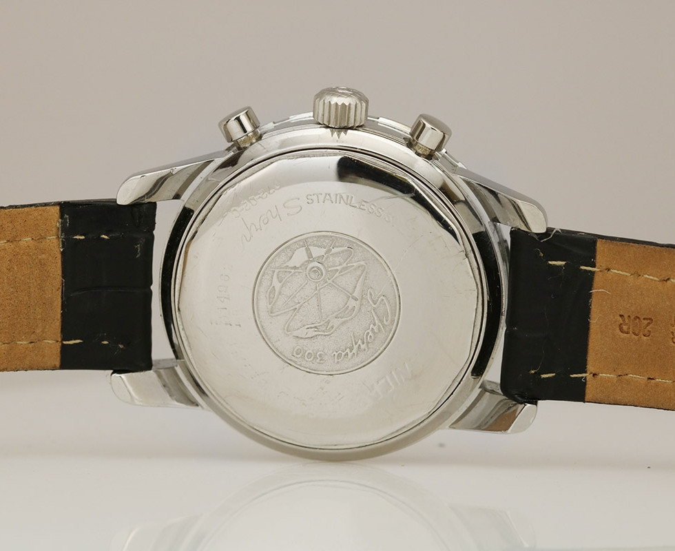 1960's Enicar Jet Graph Ref. 072-02-02 Stainless Steel Chronograph GMT Case Back