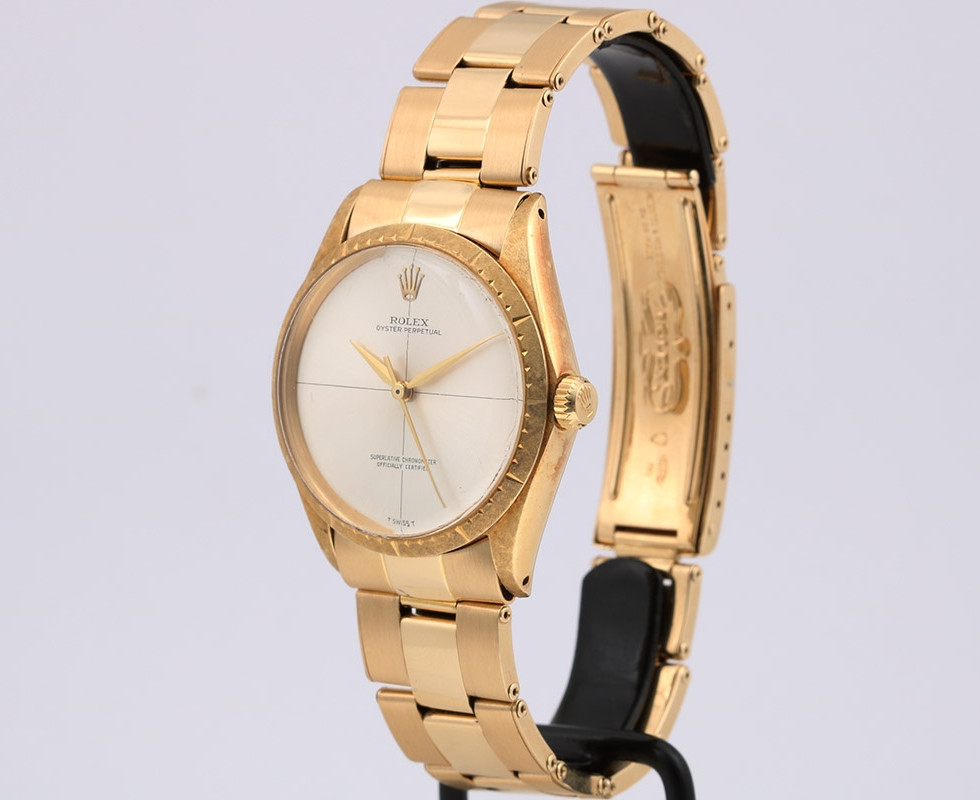 1969 Rolex 18K Yellow Gold Zephyr Wrist Watch Ref. 1009