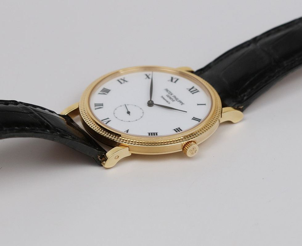 2002 Patek Philippe Calatrava 18K Yellow Gold Ref. 3919J With Double Signed Tiffany & Co. Dial