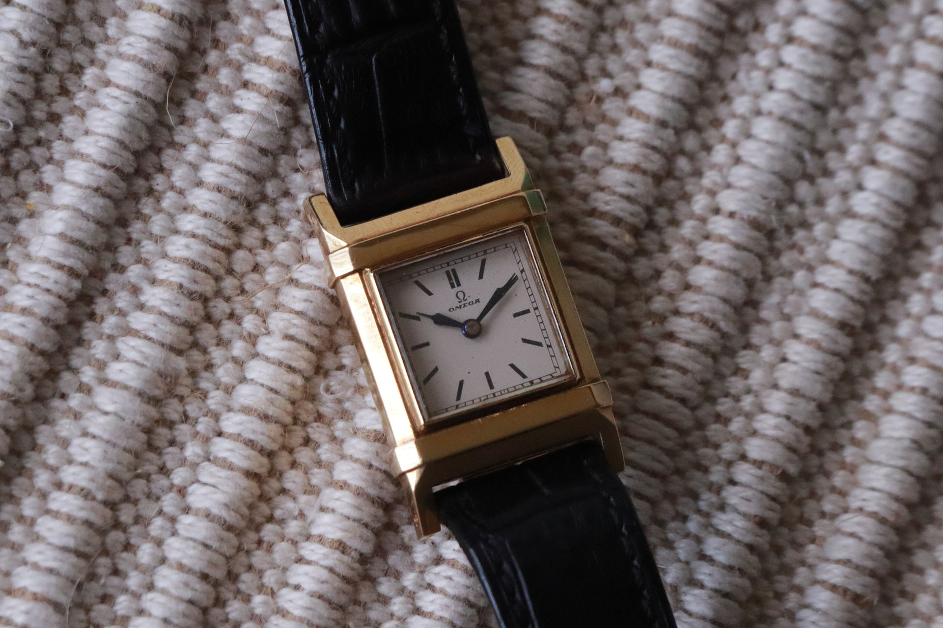 1930's Gold Omega Marine Wrist Watch