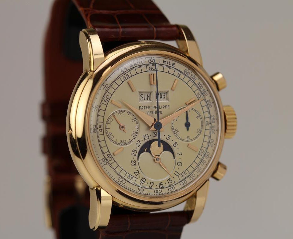 1950's Patek Philippe 18K Rose Gold Perpetual Calendar Moon Phases Chronograph Ref. 2499 Second Series
