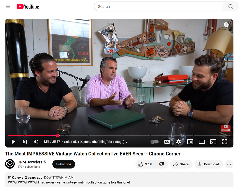 CRM Jewelers YouTube Interview Screenshot