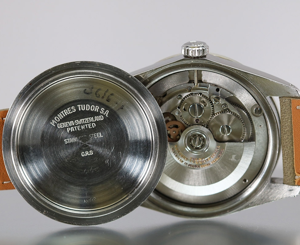 Inner Movement And Case Back Of 1969 Tudor Oyster Prince Date-Day Ref 7019/4