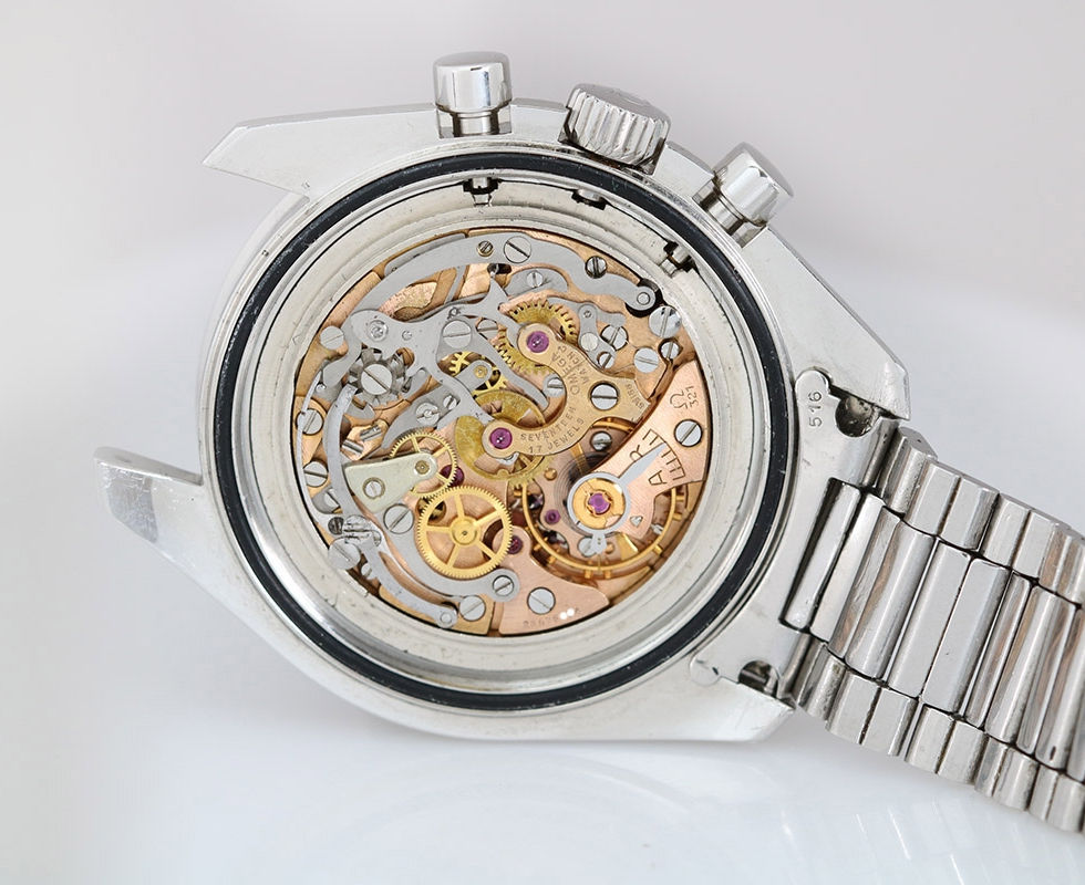 Cal. 321 Movement In 1968 Omega Speedmaster Professional "Red Racing" Chronograph Ref. 145.012