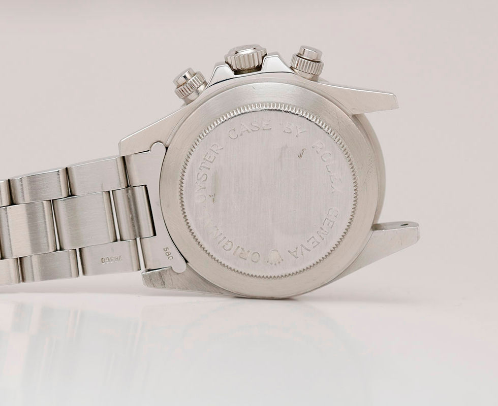 Case Back Of 1971 Tudor Oysterdate 'Homeplate' Chronograph Wrist Watch Ref. 7032/0