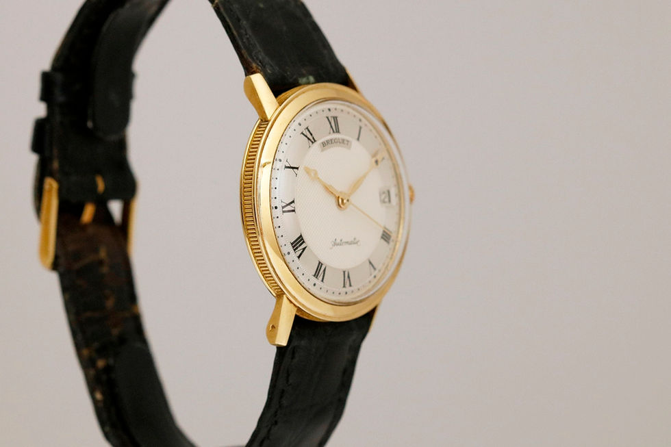 1970's Breguet Gold Automatic Date Rare Vintage Wrist Watch
